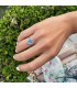 Φανταστικό δαχτυλίδι με οβάλ άκουα μαρίνα και διαμάντια 