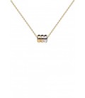 Neckless whitegold and gold