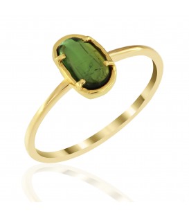 Δαχτυλίδι με πράσινη τουρμαλίνη