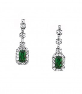  Fashion σκουλαρίκια με πράσινη πέτρα