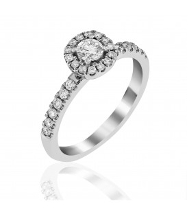 Ring whitegold with diamond