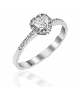 Ring whitegold with diamond