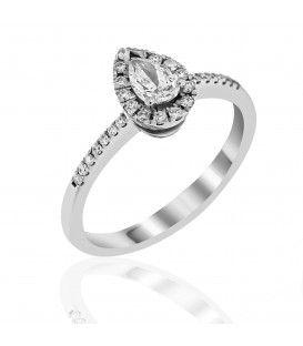 Ring whitegold with diamond