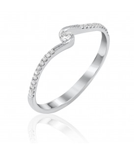 Ring whitegold with diamond