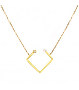 Neckless whitegold and gold