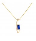 Pendant whitegold and gold with diamond