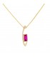 Pendant whitegold and gold with diamond