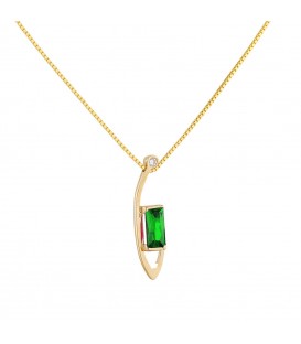 Pendant whitegold and gold with diamond