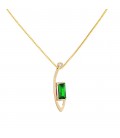 Pendant whitegold and gold with diamond