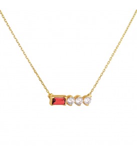 Pendant whitegold and gold with diamond