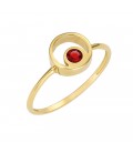 Φινετσάτο δαχτυλίδι από χρυσό με κόκκινο ζιργκόν