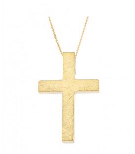 Ανδρικός βαπτιστικός σταυρός από χρυσό