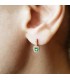  Fashion σκουλαρίκια με πράσινη πέτρα