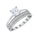 Ring whitegold with diamond