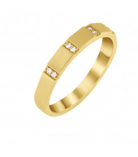Φινετσάτο δαχτυλίδι από χρυσό με ζιργκόν