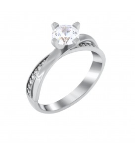 Ring whitegold with diamond