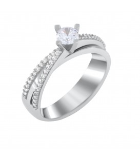 Ring whitegold with diamond