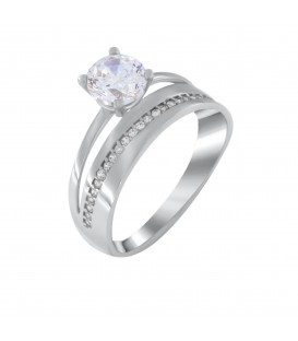 Ring whitegold with diamond