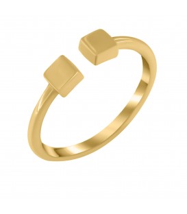 Fashion δαχτυλίδι με κύβους από χρυσό 