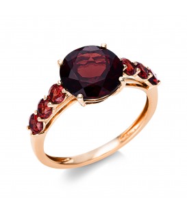 Εντυπωσιακό δαχτυλίδι με γρανάδα από ροζ χρυσό
