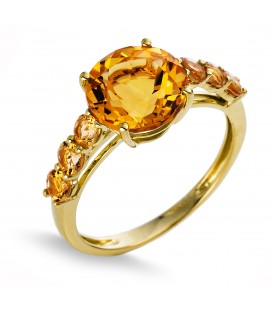 Εντυπωσιακό δαχτυλίδι με σιτρίν από χρυσό