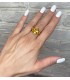 Εντυπωσιακό δαχτυλίδι με σιτρίν από λευκό χρυσό