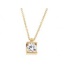 Pendant whitegold and gold with diamond