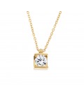 Pendant whitegold and gold with diamond