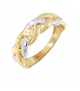 Μίνιμαλ δαχτυλίδι πλεξούδα από χρυσό χωρίς πέτρες