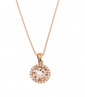 Pendant whitegold and gold with diamond