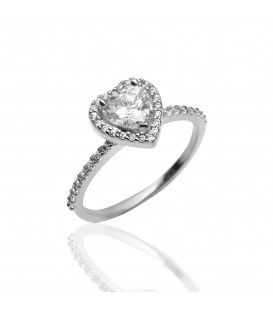 Ring whitegold with diamond