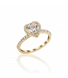 Ring whitegold with diamond