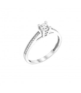 Ring whitegold with diamond