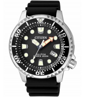 CITIZEN Eco-Drive Divers Black Rubber Strap