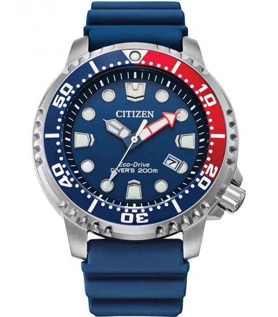 CITIZEN Promaster Divers Automatic Blue Synthetic Strap - www