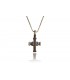 Cross for men whitegold and gold