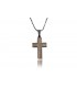 Cross for men whitegold and gold