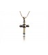 Cross for men whitegold and gold