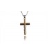 Cross for men whitegold and gold