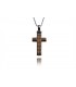 Cross for men whitegold and gold