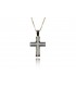 Cross for men whitegold and gold