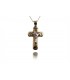 Cross for men whitegold and gold