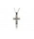 Cross for men whitegold and gold