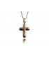 Cross for men whitegold, red gold and gold