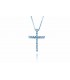 Cross for women whitegold with zircon