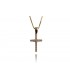 Cross for women gold with zircon