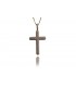 Cross for women gold with zircon