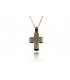 Cross for women gold with zircon