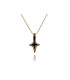 Cross for women gold with enamel