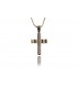 Cross for women whitegold and gold with zircon